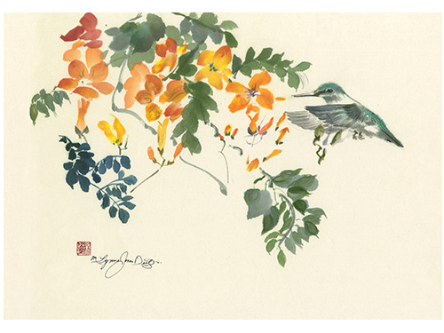 photo of painting Hummingbird by Lynne Jones-Dietze