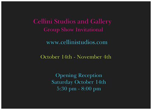 photo of postcard for Cellini Art Show October 2017